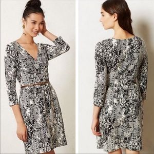 ANTHROPOLOGIE x HD in Paris Snakeskin Wrap Dress